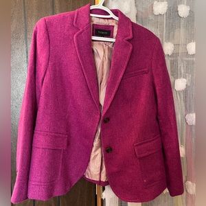 Talbots pink wool blend blazer